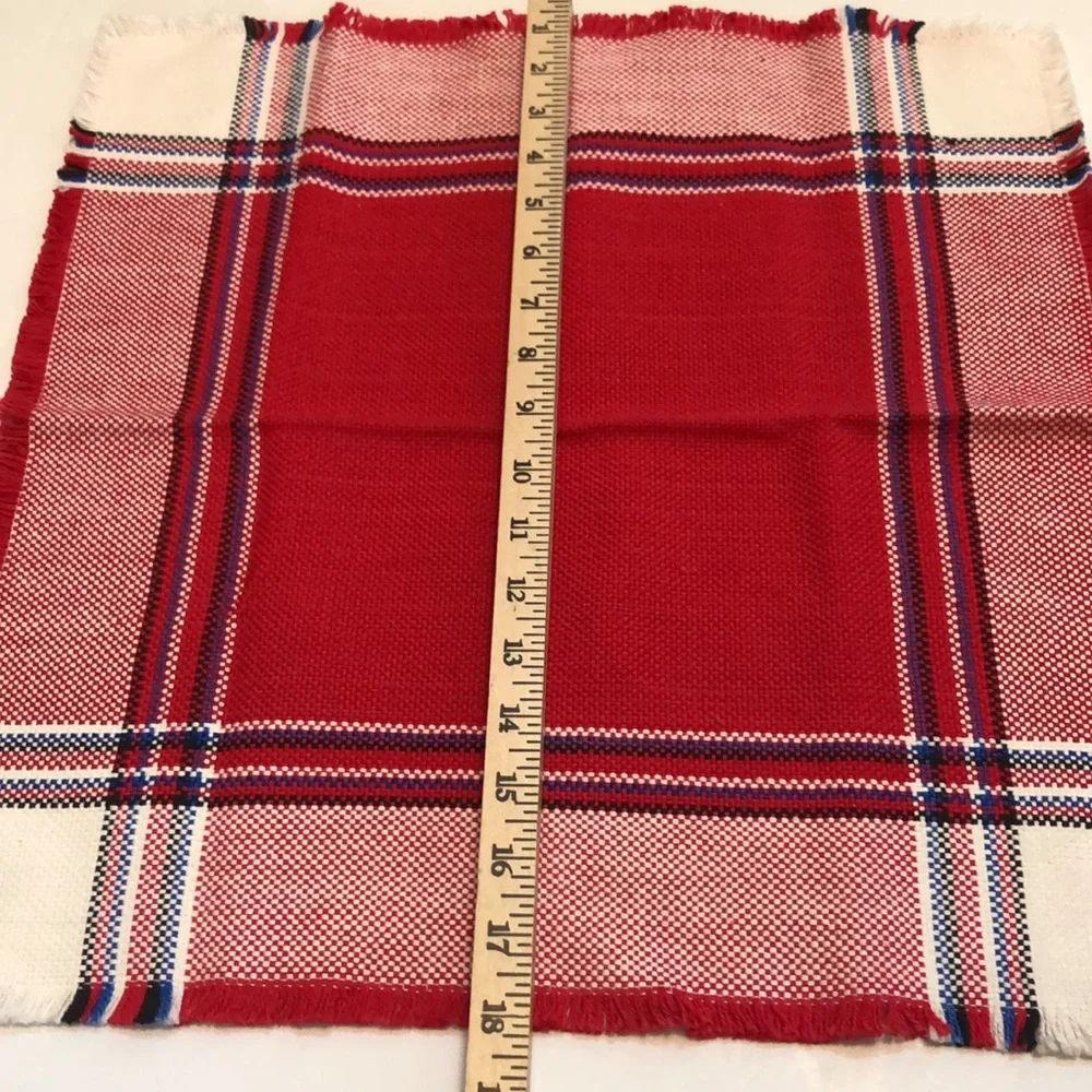 Norwegian woven napkins cloth vintage woven napkins Vintage Woven USA JULY 4th